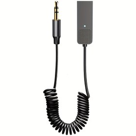 Resim AUX Araba Kablosuz Alıcı, Otomotiv Kablosuz Adaptör, Kablosuz 3.5 Ses Alıcısı, USB ile Çalışan, Dahili Mikrofon ve Hoparlör ile - Metal, Kablosuz, Pil Gerektirmez. 