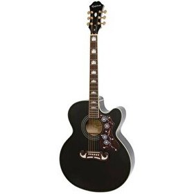 Resim Epiphone EJ-200 CE Gold Siyah Elektro Akustik Gitar 