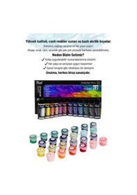 Resim Sayılarla Boyama Seti Numaralı Tuval Fırça Boya Dahil Kasnaklı Set 50x70 Cm - Motifli Vazo 