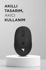 Resim Torima TM-17 Siyah Çift Modlu Sessiz Kablosuz Mouse Fare 