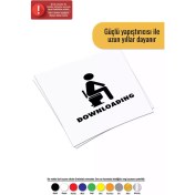 Resim Downloading Klozet Sticker Oto Motor Laptop Duvar Folyo Sticker 25 x 25 cm 