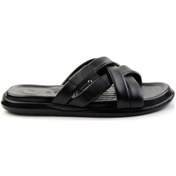 Resim Siyah Leather Erkek Terlik E04557241143 Siyah 