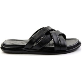 Resim Siyah Leather Erkek Terlik E04557241143 Siyah 