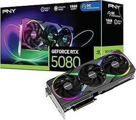 Resim PNY GeForce RTX™ 5080 16GB ARGB OC Üçlü Fan Grafik Kartı DLSS 4 