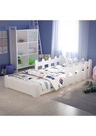 Resim Tuliplife Montessori Karyola Beyaz 90x190 Yatak Uyumlu Oval Kesim Çocuk Yatağı-Tlp-214 