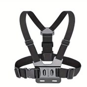 Resim Gopro Hero 11-2 için Ayarlanabilir Göğüs Montaj Askısı, Siyah, Eller Serbest Aksiyon Çekimleri İçin Güvenli ve Rahat Askı 