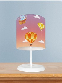 Resim Mekta Home Bebek Ve Çocuk Odası Balon Ve Tavşan Desenli Abajur 
