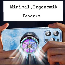 Resim WASHA Aliminyum Destekli Pubg Gaming Soğutucu Mıknatıslı Cep Telefon Sessiz Soğutma Fanı Radyatör Soğutucu 