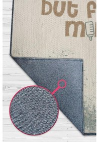 Resim Homshtag Beni Babama Ver Bej Çocuk Odası Halısı Minimal Çocuk Halısı Çok Renkli 