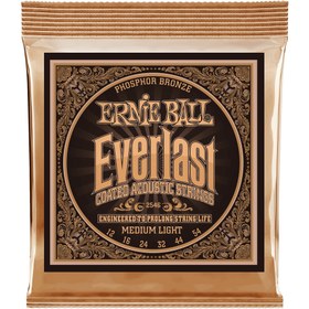 Resim Ernie Ball 2546 Everlast Phosphor Bronze Medium Light Akustik Gitar Teli (12-54) 