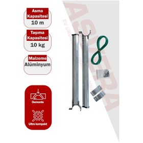 Resim Asvera Tırnaklı Balkon Çamaşırlık Gri 
