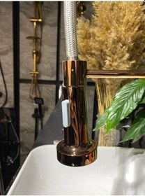 Resim İsaoğlu Yapı Bronz Mutfak Bataryası Spiralli Evye Musluğu Premium Bakır Mutfak Bataryası Pirinç Malzeme Bakır 