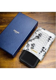 Resim Lubinski Deri Puro Kılıfı Croco Silver/siyah 3lü 60ring 