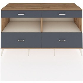 Resim Kronos Konsol 2 Raflı 4 Çekmeceli 176x59x99 Çam-aytaşı/antrasit Çam-aytaşı/antrasit 