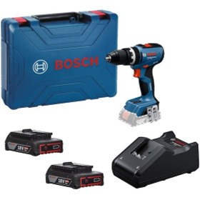 Resim Bosch GSB 18V-65 Akülü 2 x 2.0AH Çift Akülü Darbeli Matkap 