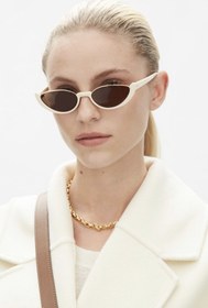 Resim REN EYEWEAR Tina Cat Eye Krem Rengi Kadın Güneş Gözlüğü Yarım Çerçeve / Reneyewear 