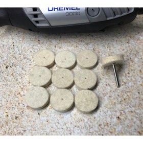 Resim BGA Dremel geleneksel gravür makinesi polisaj yün keçe seti 11 parça 