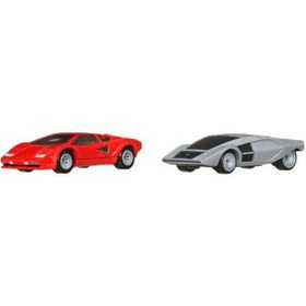 Resim Hot Wheels 2'li Premium Araba Seti Lamborghını Countach & Lancı Çok Renkli 
