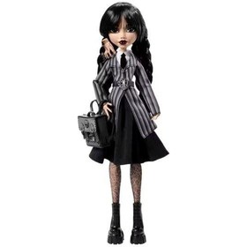 Resim Monster High Wednesday Okul Üniformalı Bebek HXJ04 
