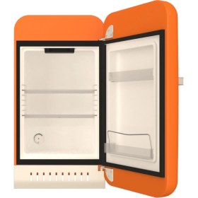 Resim Elektromarla Retro Mini Buzdolabı 40 lt A Enerji Sınıfı Turuncu Şık Tasarım ve Sessiz Çalışma 