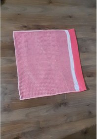 Resim Pembe Fermuarlı - Hassas Çamaşır Terlik Ayakkabı Yıkama Filesi B Renkli 