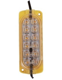 Resim 12 Volt 12 Ledli 2.4 W Düz Flashsız Modül Sarı (10 Adet) 