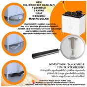 Resim Modilayn Doqu Xl Set Ocak Altı Dolap 70x88x56 Cm Ölçülerinde 2 Kapaklı Ve 1 Gözlü Tüp Bölmelidir Beyaz 