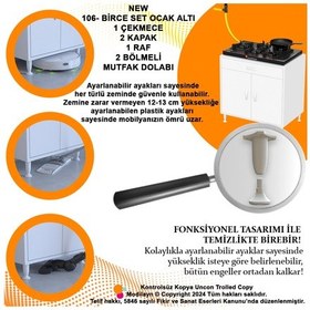 Resim Modilayn Doqu Xl Set Ocak Altı Dolap 70x88x56 Cm Ölçülerinde 2 Kapaklı Ve 1 Gözlü Tüp Bölmelidir Beyaz 