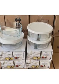 Resim Paşabahçe Polar 4 Adet Iki 2 Bölmeli Cam Saklama Kabı, Kahvaltılık 530683 Çok Renkli 