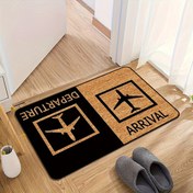 Resim Jet Arrival & Departure Design Kaymaz Yıkanabilir Banyo Halısı Polyester Tabanlı - Emici Giriş Kapı Paspası Mutfak ve Banyo için Ev Dekorasyonu - Makinede Yıkanabilir Dikdörtgen Zemin Paspası 