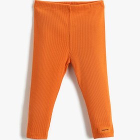 Resim Kız Bebek Fitilli Basic Tayt Etiket Detaylı Beli Lastikli 