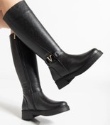 Resim modalmila Milla kadın siyah toka detaylı çizme 