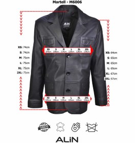 Resim Martell Kahverengi Hakiki Deri Blazer Ceket Erkek - Kahverengi / XL / Gerçek Deri 