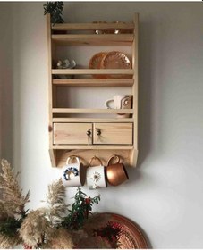 Resim Mashotrend Dekoratif Terek - Mutfak Rafı - Dekoratif Raf 