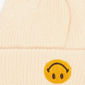 Resim Market Smiley Upside Down Beanie Erkek Krem Bere 