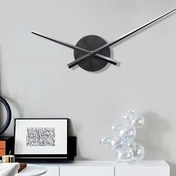 Resim 1 Adet Modern Minimalist Metal Duvar Saati - Siyah Akrep ve Yelkovan, Beyaz Kadran - Düzensiz Yuvarlak/Dikdörtgen/Yarı Dairesel Kadran, Sessiz Mekanizma, Ev, Ofis, Yatak Odası için DIY Montaj - Kolay Okunabilir Büyük Akrep ve Yelkovan, Dayanıklı Zaman Ölçer 