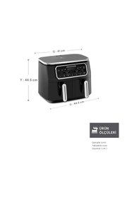 Resim Karaca Air Pro Cook Duo Köz Xxxl 4+4 Litre Airfryer İconic Beige 8 Kişilik 