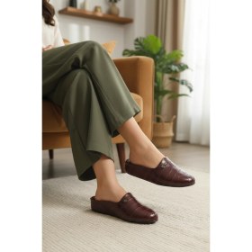 Resim Pierre Cardin Bordo Kadın Ev Terliği PC-55373 Z 