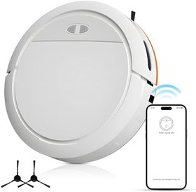 Resim kajilai Robot Süpürge ve Paspas Combo Max 4000Pa Emme WiFi Uygulama Kontrolü Sesli Uyarı ile Robot Süpürge Kendiliğinden Şarj Edilen Süpürme Vakumlama Paspaslama 3'ü 1 arada Evcil Hayvan Saçları için 