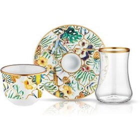 Resim Koleksiyon Dervish Brasil 12 Parça Çay Seti + Gawa 6 Parça Kahve Seti 
