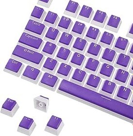 Resim MECCANIXITY 108 Tuşları PBT Puding Keycaps Set Tam 108 OEM Profil Mekanik Klavye Düzeni için Çift Atış, Mor 