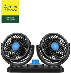 Resim MiniHome Universal Araç İçi Fan Çakmaklık Girişli 2'li Vantilatör 