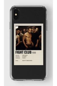 Resim Elorakılıf Iphone Xsmax Uyumlu Fight Club Tasarımlı Premium Şeffaf Kılıf 