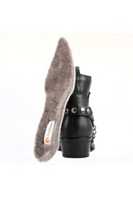 Resim FootCourt Siyah Içi Kürklü Erkek Western Kovboy Bot 