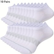 Resim 10'lu Paket Unisex İnce Hızlı Kuruyan Nefes Alabilen Düşük Kesim Koşu Çorapları - Günlük Kullanım, Spor ve Casual Giyim İçin 
