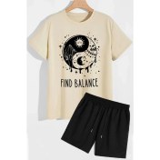 Resim Trendypassion Ying Yang Şort T-Shirt Eşofman Takımı 
