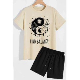 Resim Trendypassion Ying Yang Şort T-Shirt Eşofman Takımı 