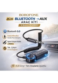 Resim Borofone Bc56 Araç İçi Bluetooth To Aux 3.5mm Çevirici Araç Kiti Mikrofonlu 