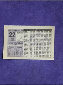 Resim 22 Ekim 2002 Takvim Yaprağı - Nostalji Koleksiyonluk Takvim Yaprağı A 
