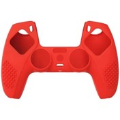 Resim PS4 Controller Joystick Oyun Kolu Gamepad Uyumlu - Silikon Koruyucu Cover Kırmızı Cosmostech